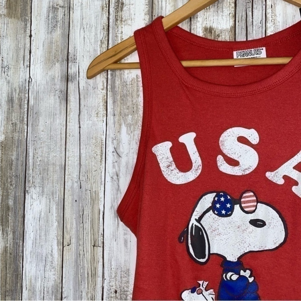 NWT Peanuts USA Snoopy Crop Tank - Picture 4 of 6